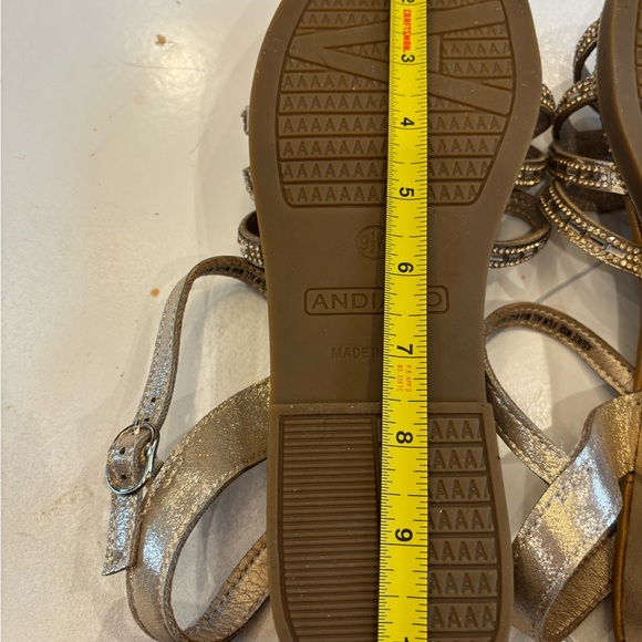 Andiamo Comfort & style Gold Beaded Sandals Women’s 9.5W New without tag - Picture 11 of 12